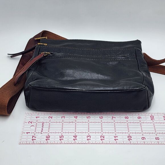 Fossil Vintage Corey Black Leather Crossbody Bag - Picture 7 of 9